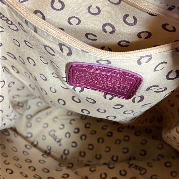 Coach Burgundy and Light Pink Backpack - Picture 10 of 10